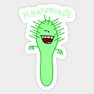 Funny scratching brush Sticker